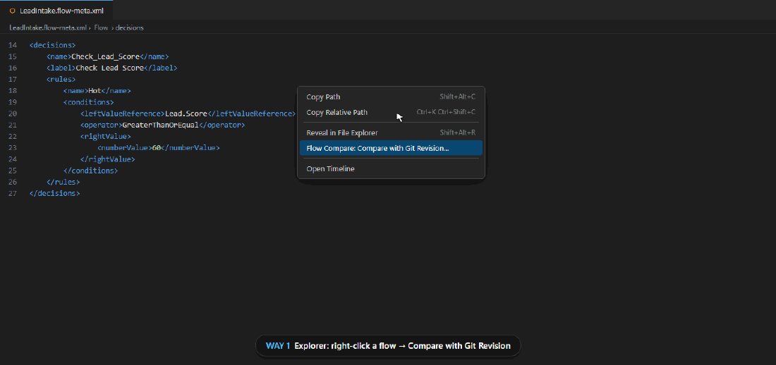 Flow Compare in action